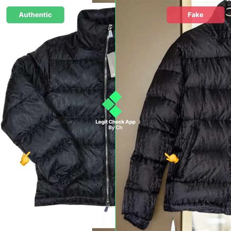 how to spot fake dior coat|dior puffer jacket fake.